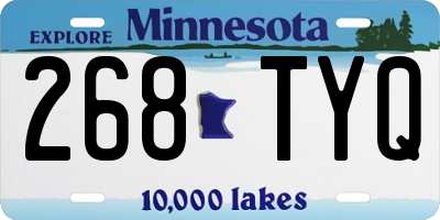 MN license plate 268TYQ