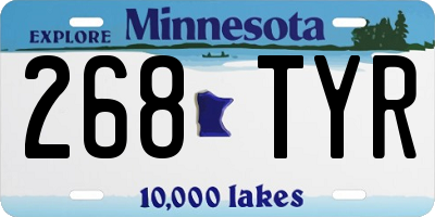 MN license plate 268TYR