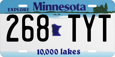 MN license plate 268TYT