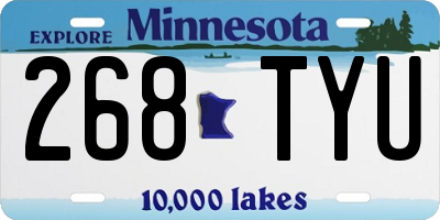 MN license plate 268TYU