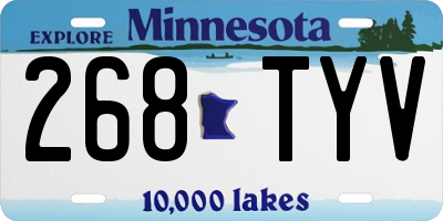MN license plate 268TYV