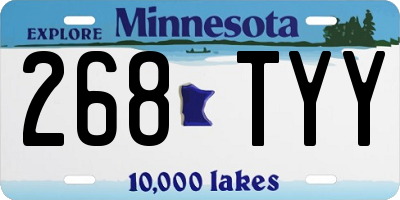 MN license plate 268TYY