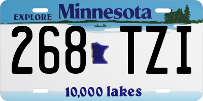 MN license plate 268TZI