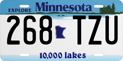 MN license plate 268TZU