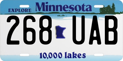 MN license plate 268UAB