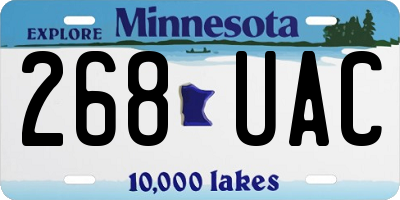 MN license plate 268UAC