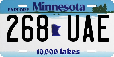 MN license plate 268UAE