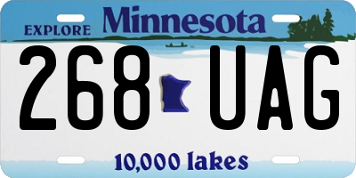 MN license plate 268UAG