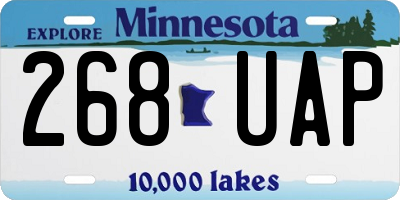 MN license plate 268UAP