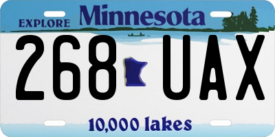 MN license plate 268UAX