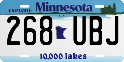 MN license plate 268UBJ