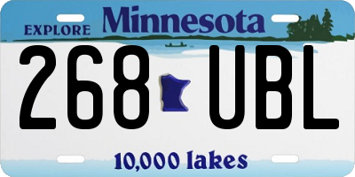 MN license plate 268UBL