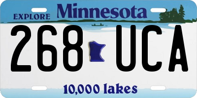 MN license plate 268UCA