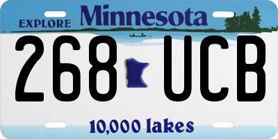 MN license plate 268UCB