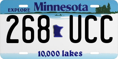 MN license plate 268UCC