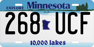 MN license plate 268UCF