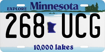 MN license plate 268UCG