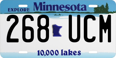 MN license plate 268UCM