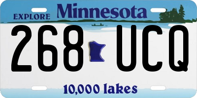 MN license plate 268UCQ