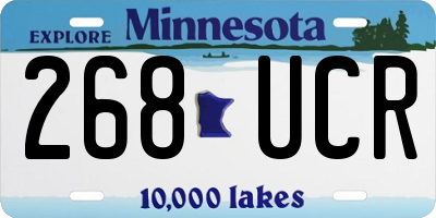 MN license plate 268UCR