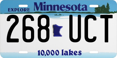 MN license plate 268UCT