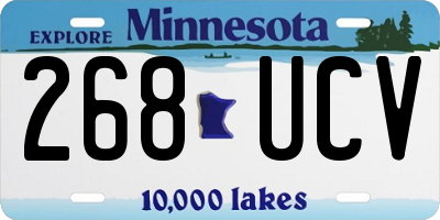 MN license plate 268UCV