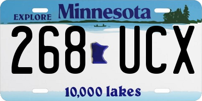 MN license plate 268UCX