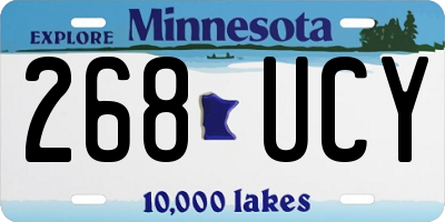 MN license plate 268UCY