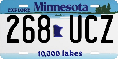 MN license plate 268UCZ