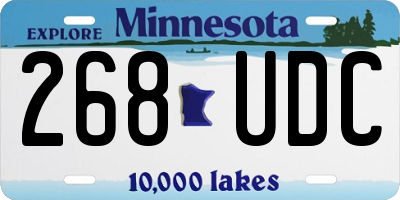 MN license plate 268UDC