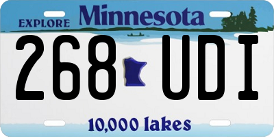 MN license plate 268UDI