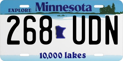MN license plate 268UDN