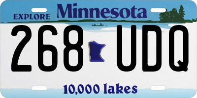 MN license plate 268UDQ