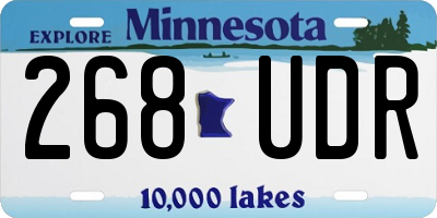 MN license plate 268UDR