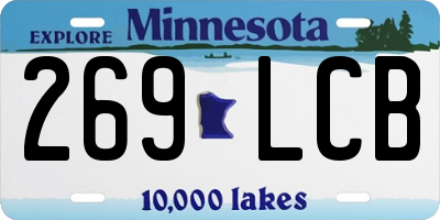 MN license plate 269LCB