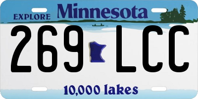 MN license plate 269LCC