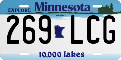 MN license plate 269LCG