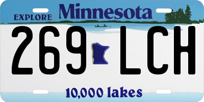 MN license plate 269LCH