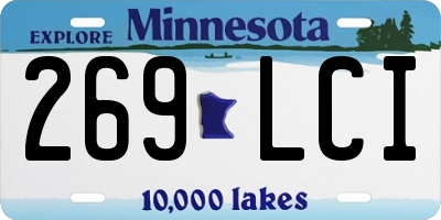 MN license plate 269LCI