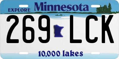 MN license plate 269LCK