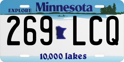 MN license plate 269LCQ