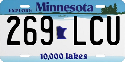 MN license plate 269LCU