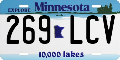 MN license plate 269LCV
