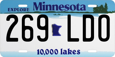 MN license plate 269LDO
