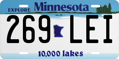 MN license plate 269LEI