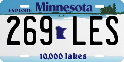 MN license plate 269LES