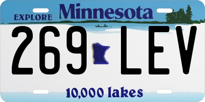 MN license plate 269LEV