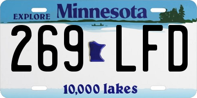 MN license plate 269LFD