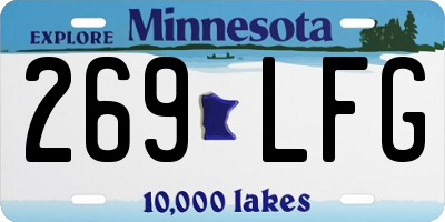 MN license plate 269LFG
