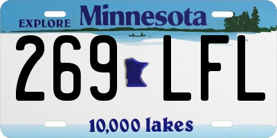 MN license plate 269LFL